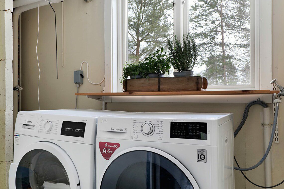 Two modern washing machines for your convenience on vacation in this spacious rental home.