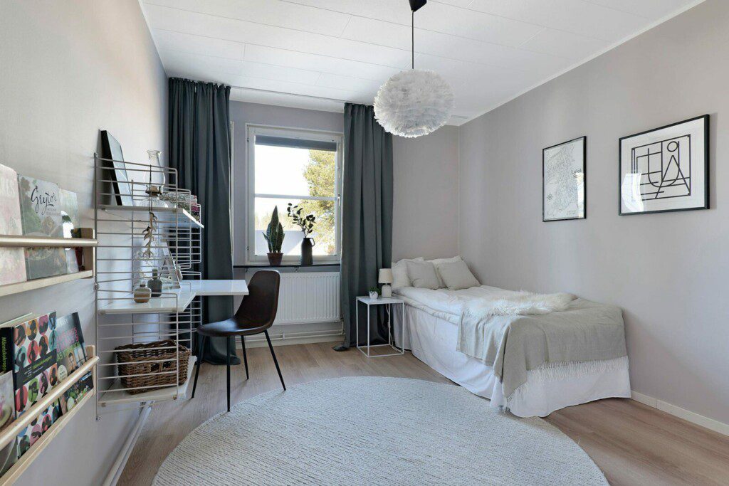 Bedroom in Lulea apartment