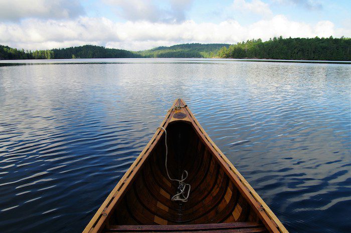 Canoeing in Lapland in the summer
