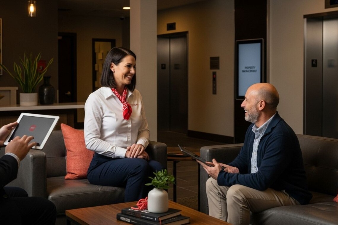 property management lobby interaction