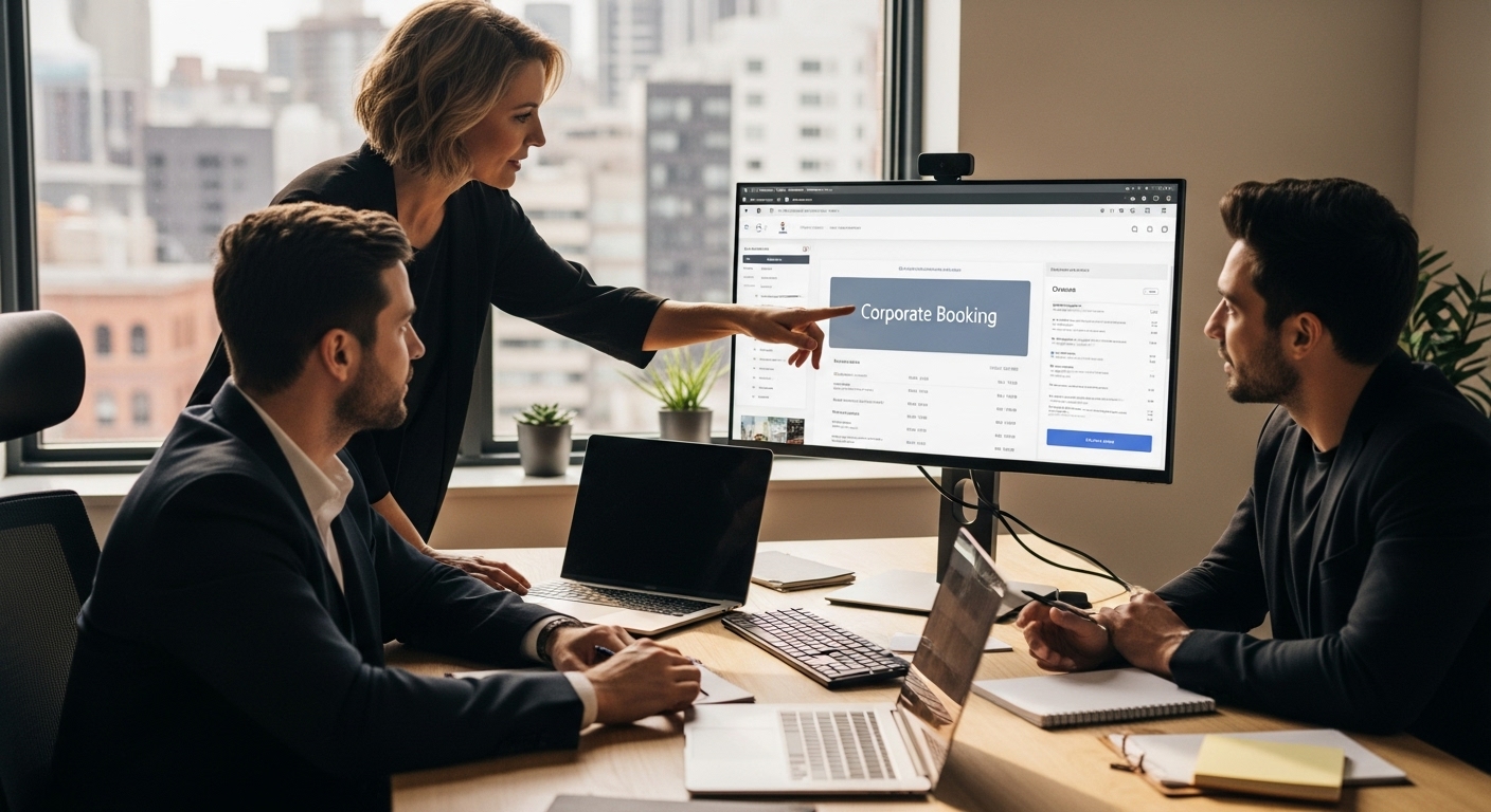 corporate booking teamwork office image