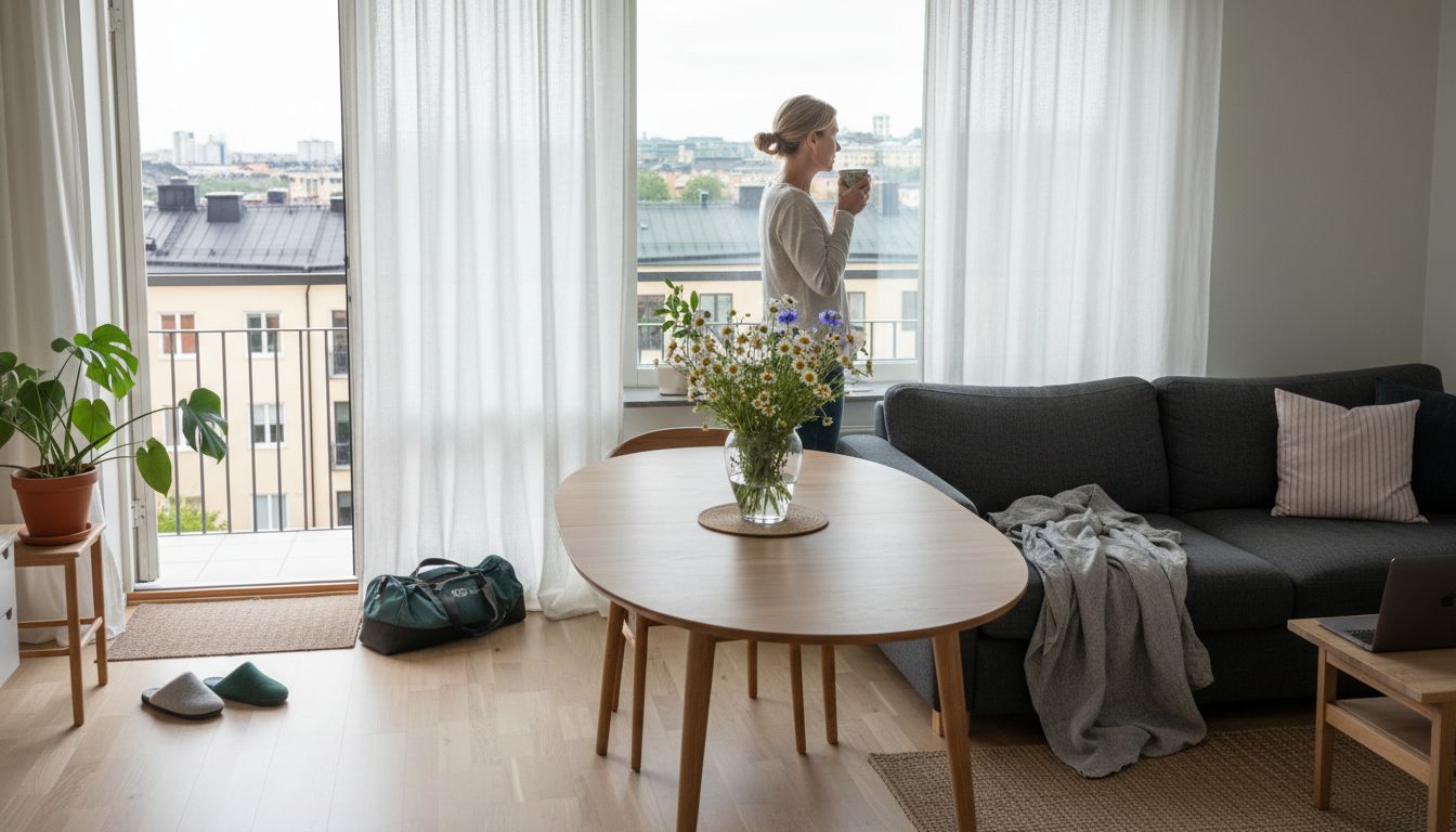 Premium Swedish apartment with city view and tenant