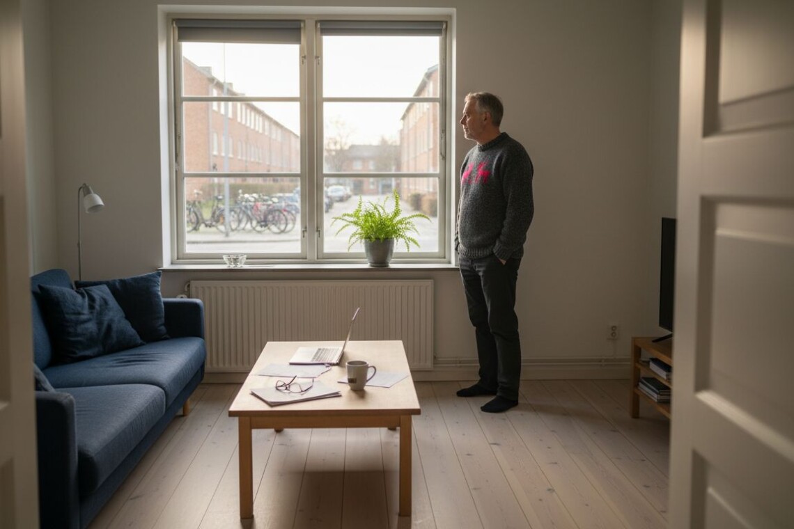 Swedish owner in bright living room setting