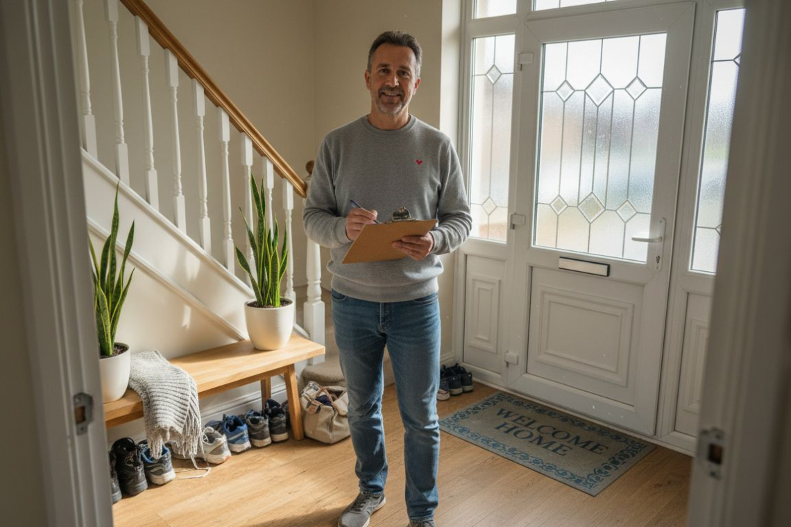 Homeowner preparing house for rental