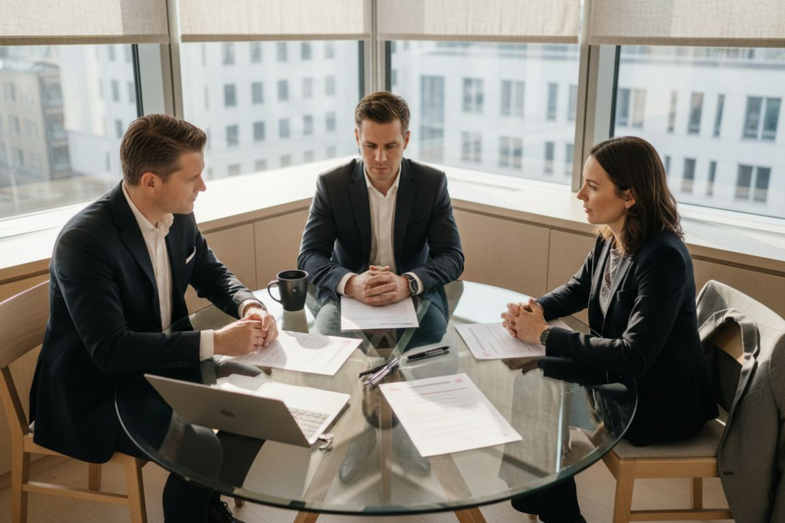 HR team reviewing Swedish lease contracts