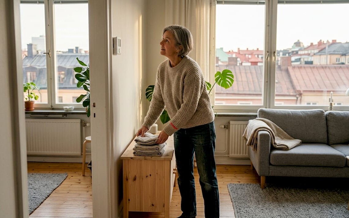 Homeowner preparing Stockholm apartment for rental