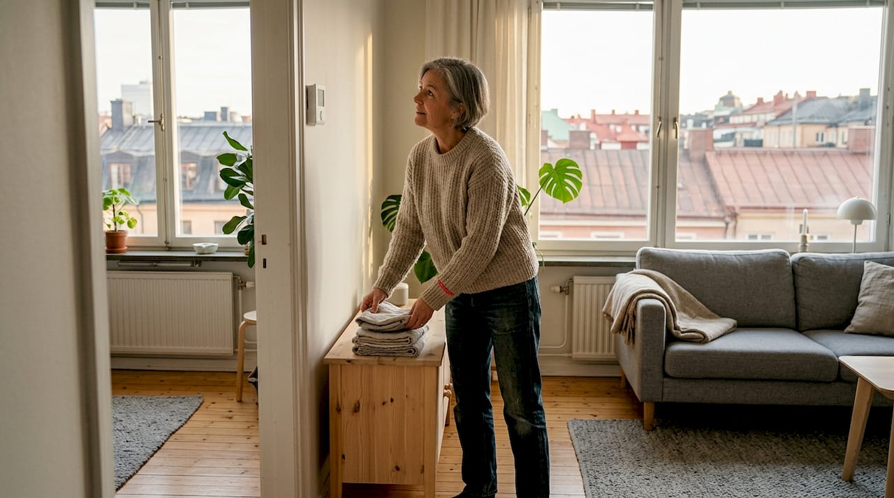 Homeowner preparing Stockholm apartment for rental