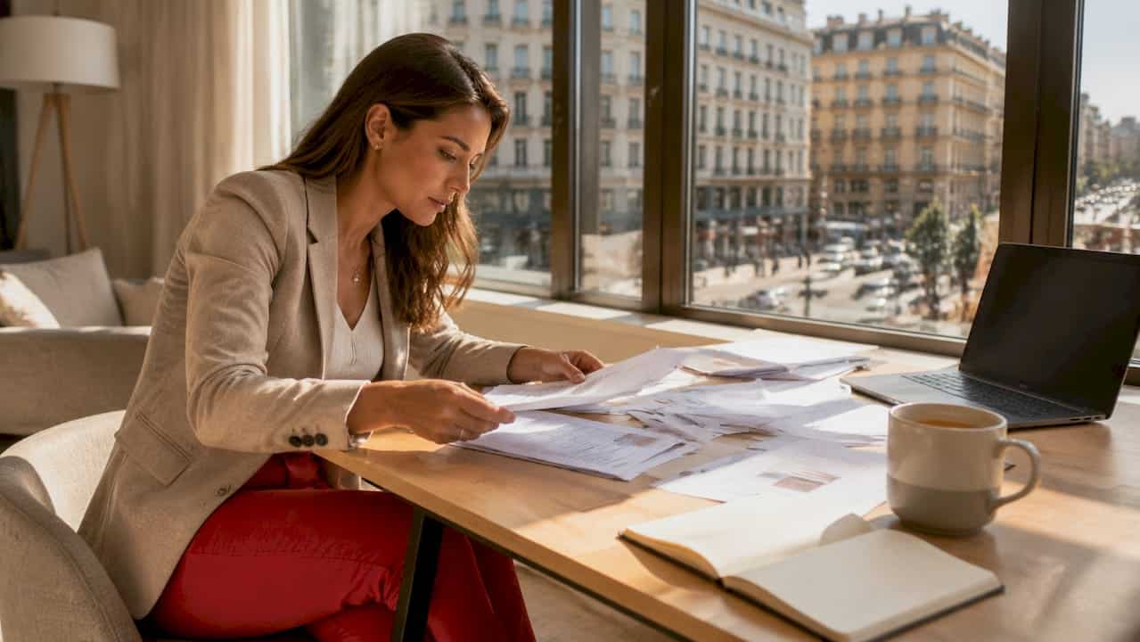 Corporate guest working at home workspace