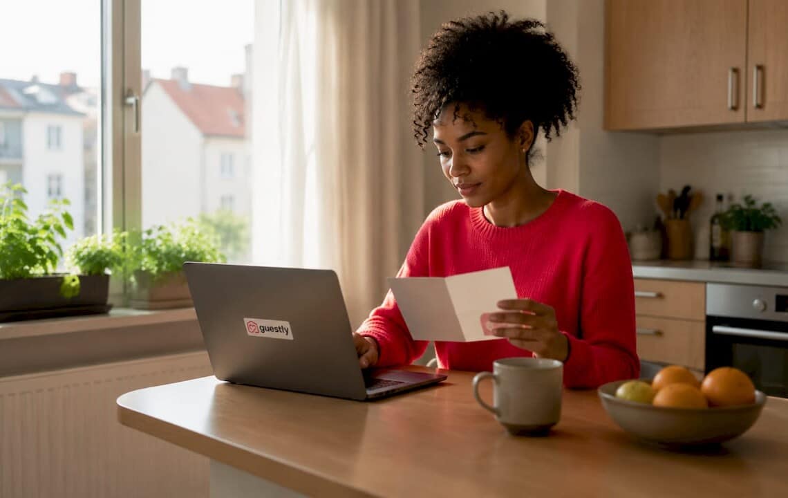 Woman settling into Swedish apartment