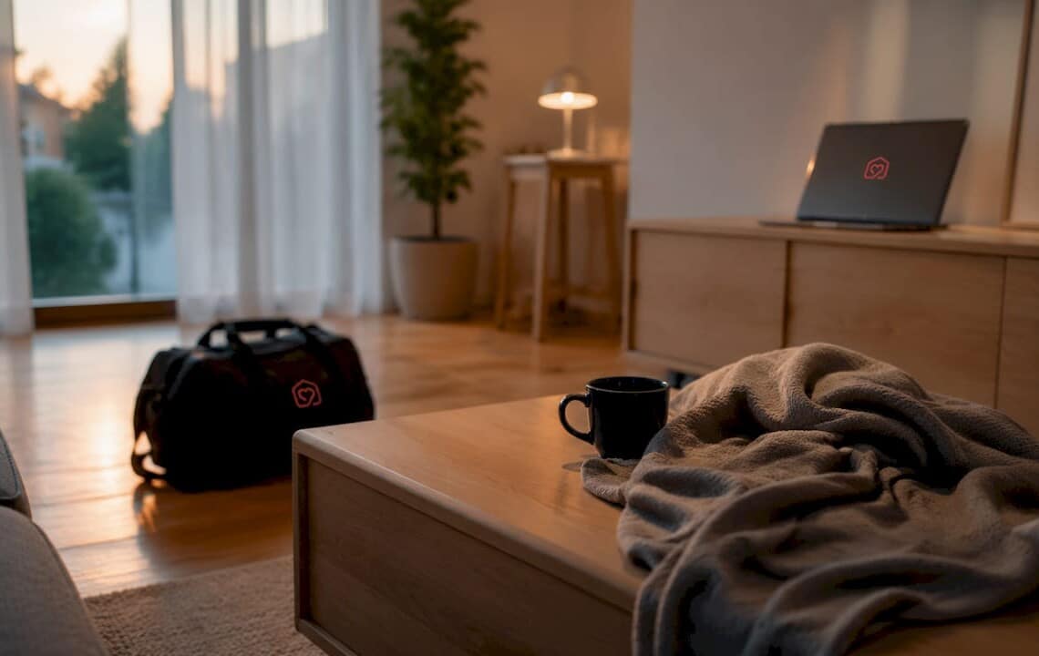 Calm Nordic-style bedroom setup for rotating teams