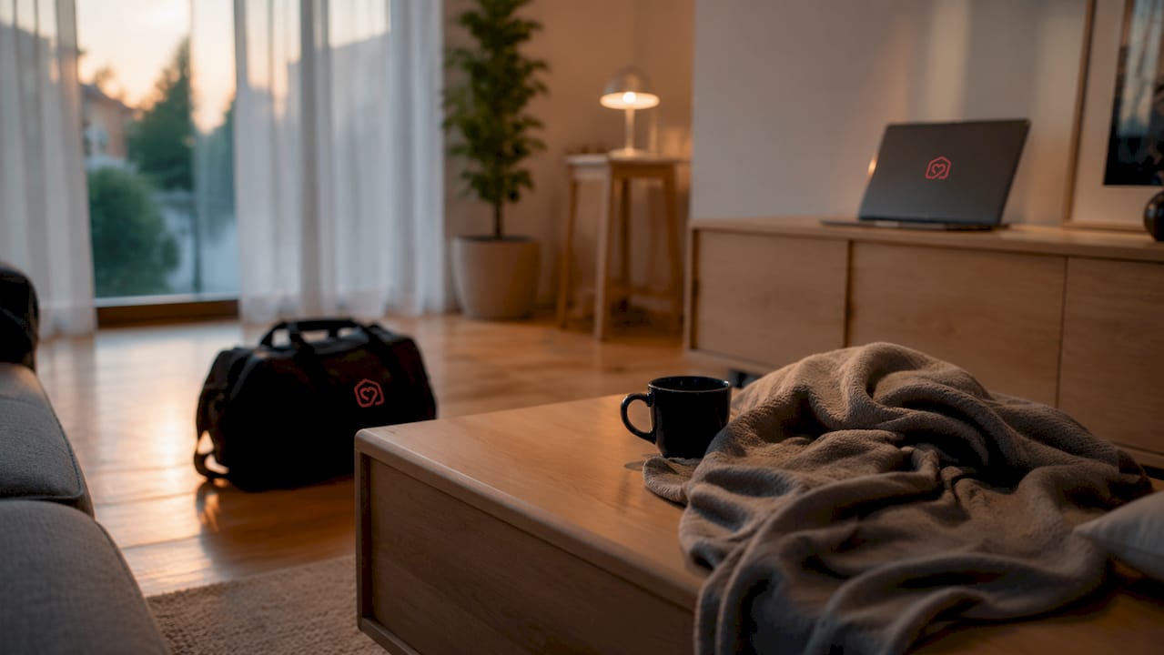Calm Nordic-style bedroom setup for rotating teams