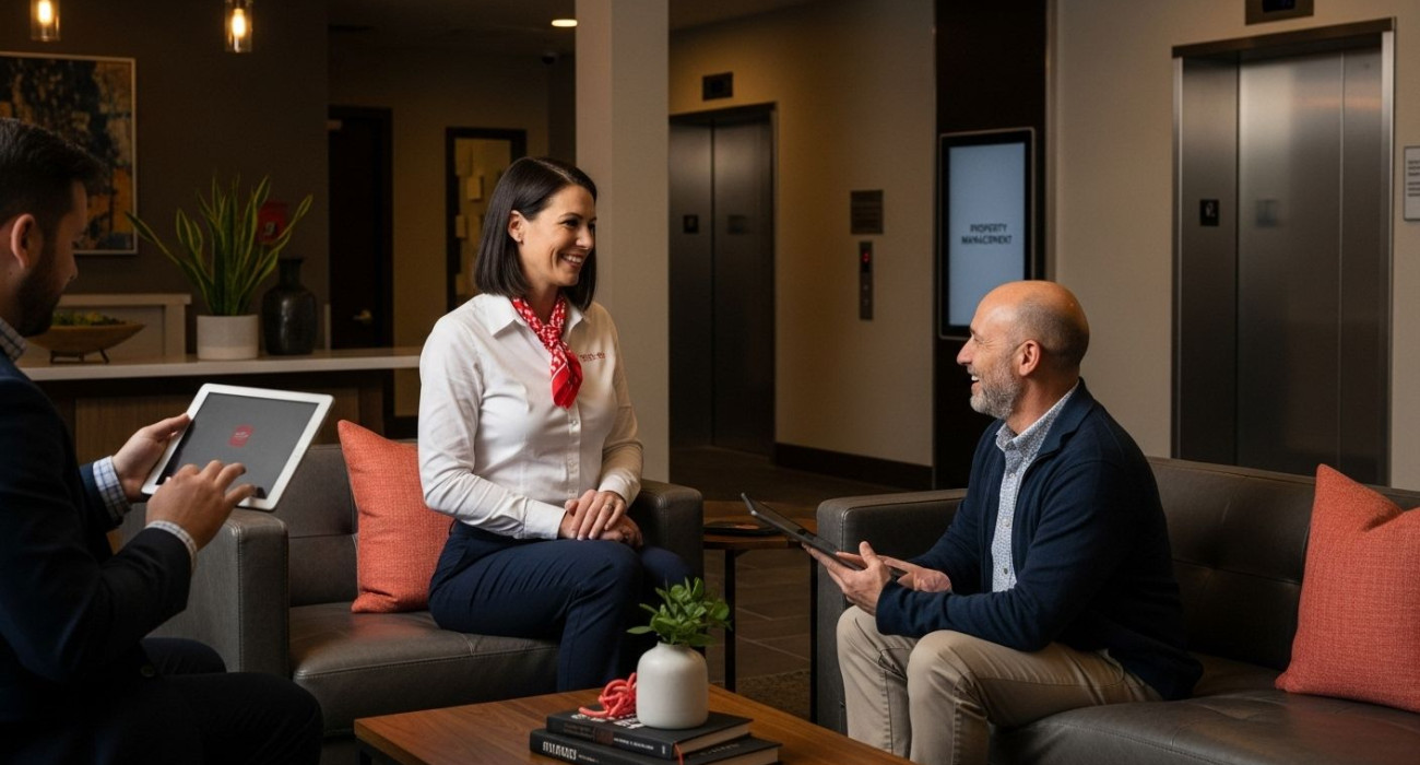 property management lobby interaction