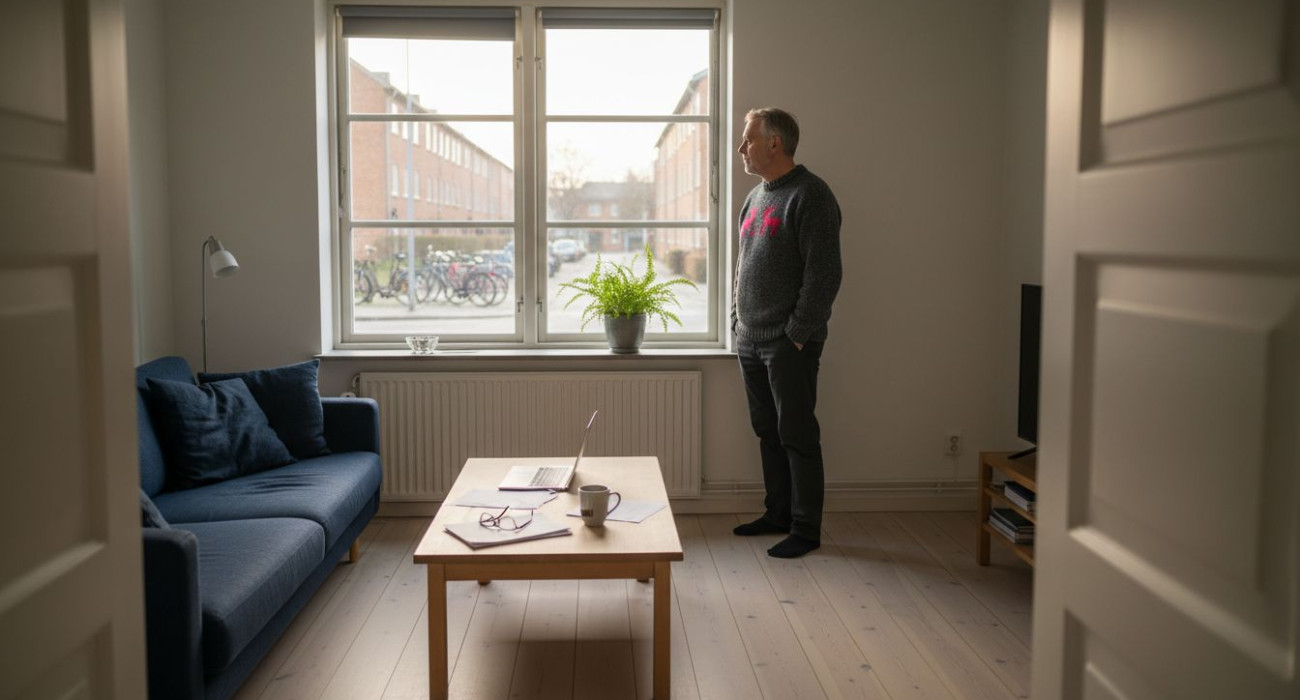 Swedish owner in bright living room setting
