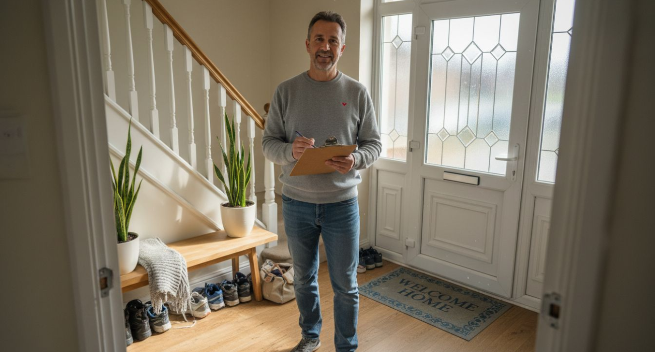 Homeowner preparing house for rental