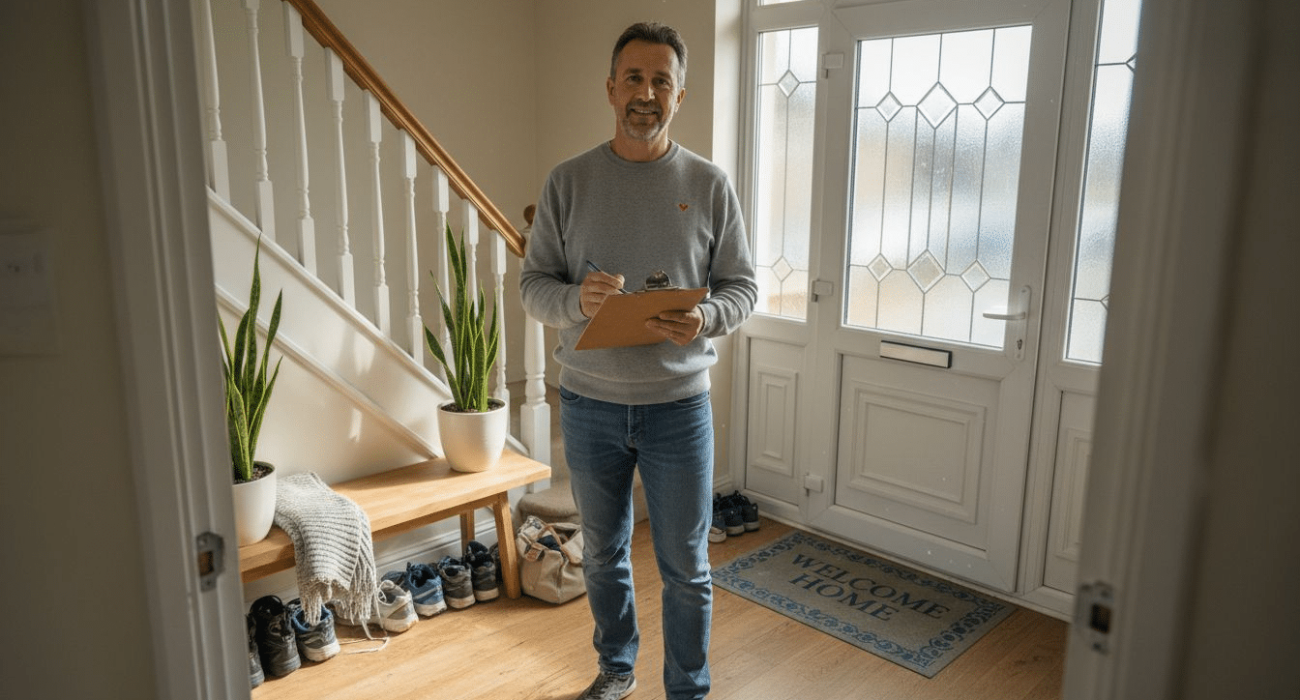Homeowner preparing house for rental
