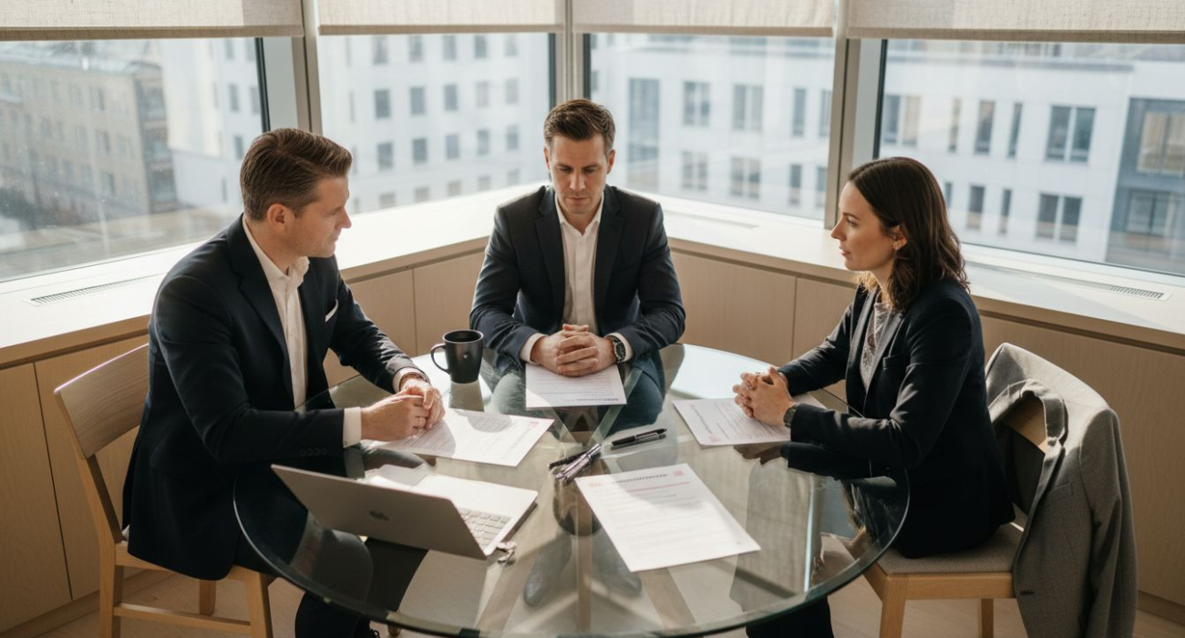 HR team reviewing Swedish lease contracts