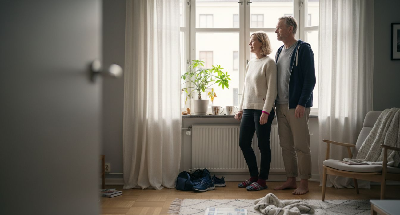 Swedish owners contemplating property in apartment