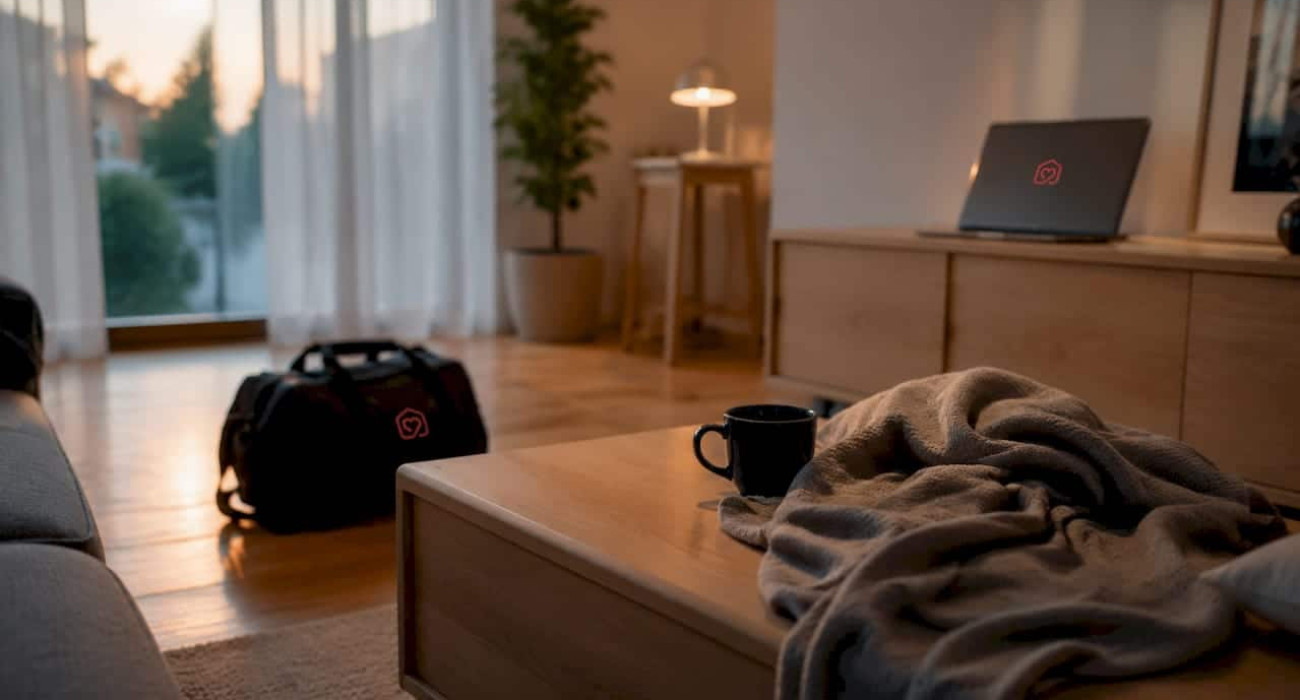 Calm Nordic-style bedroom setup for rotating teams